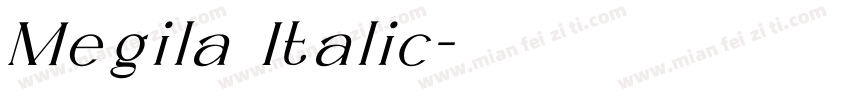 Megila Italic字体转换